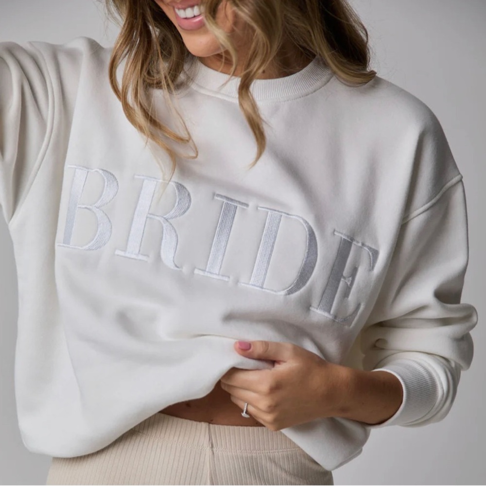 Six Stories white bridal sweat set
